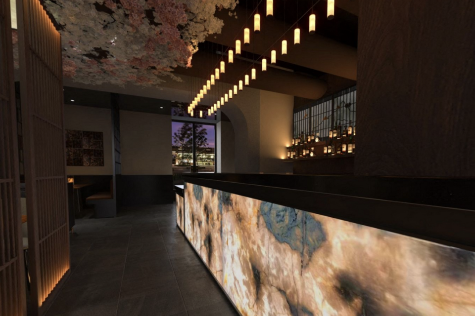 Un aperçu de la décoration intérieure du restaurant.