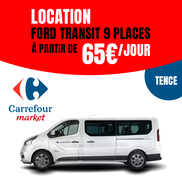 Tence Carrefour Market minibus mai 2025