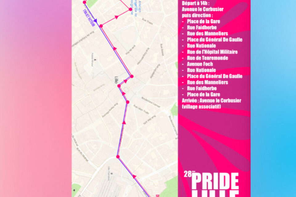 Voici le parcours de la Marche des Fiertés à travers Lille (Nord), ce samedi 24 mai à compter de 14h.