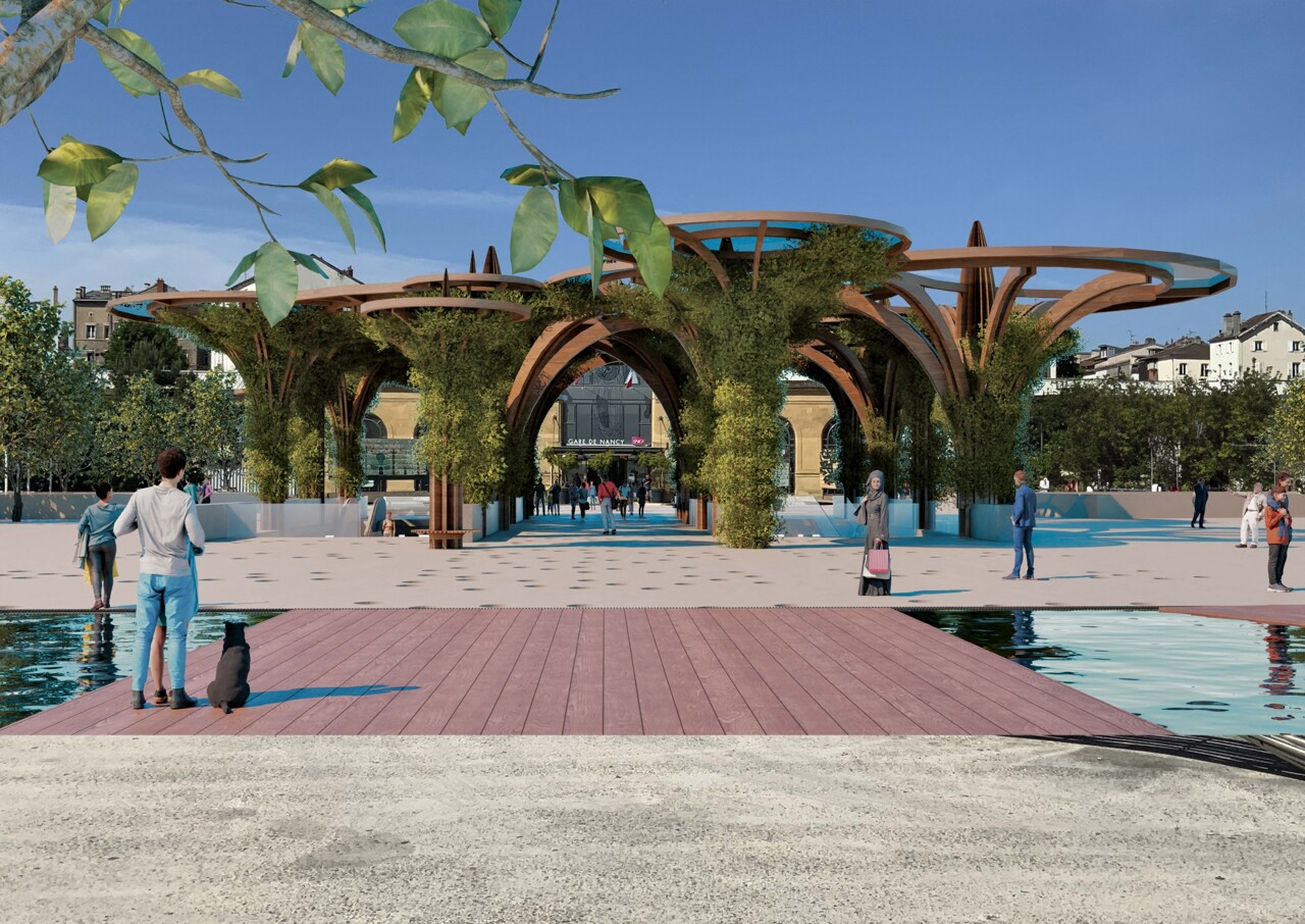 IMAGES. Découvrez cet impressionnant projet alternatif de transformation de la place Simone Veil à Nancy