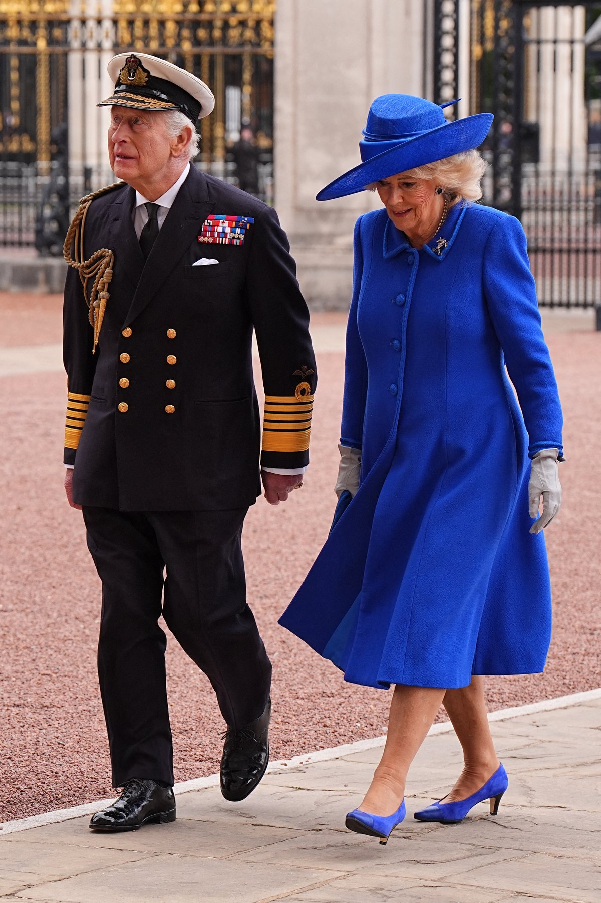 Charles III et Camilla aux célébrations du 80ème anniversaire de la fin de la Seconde Guerre mondiale, à Londres.