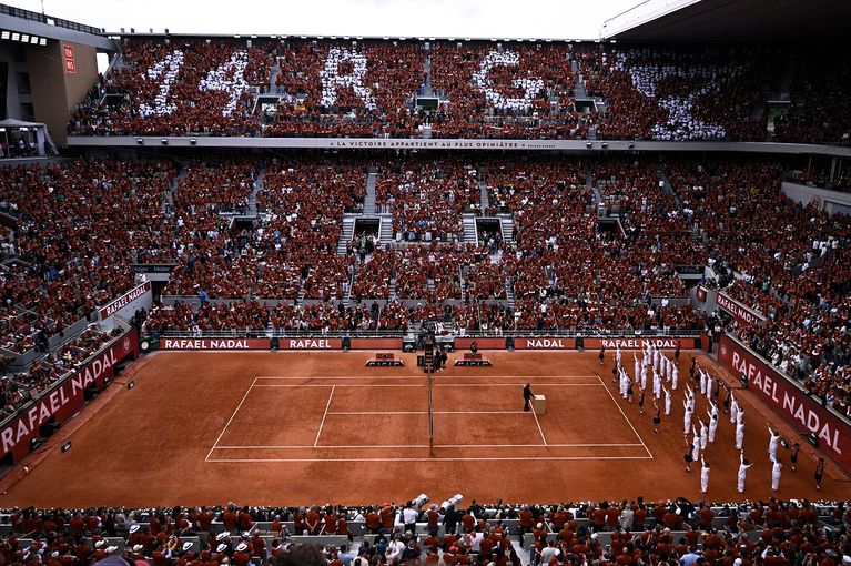 Le Chatrier aux couleurs de Rafael Nadal et de son palmarès parisien - AFP