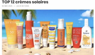 Classement Crèmes Solaires Yuka