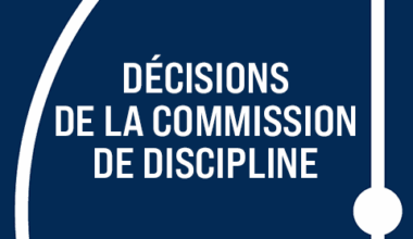 Discipline. Les décisions du 30 avril 2025