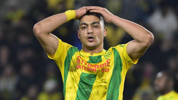 Mostafa Mohamed, ici lors du match de Ligue 1 Nantes-Brest, le 7 février 2025.