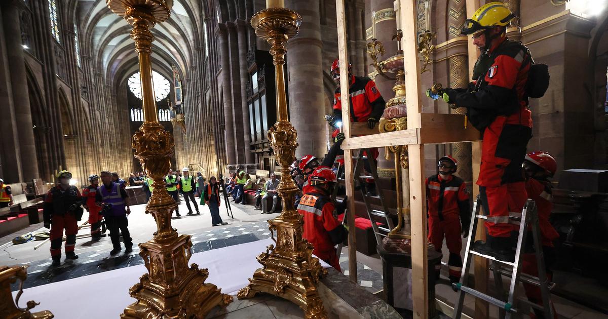Les pompiers préparés à sauver les œuvres d’art de la cathédrale de Strasbourg, en cas d’incendie