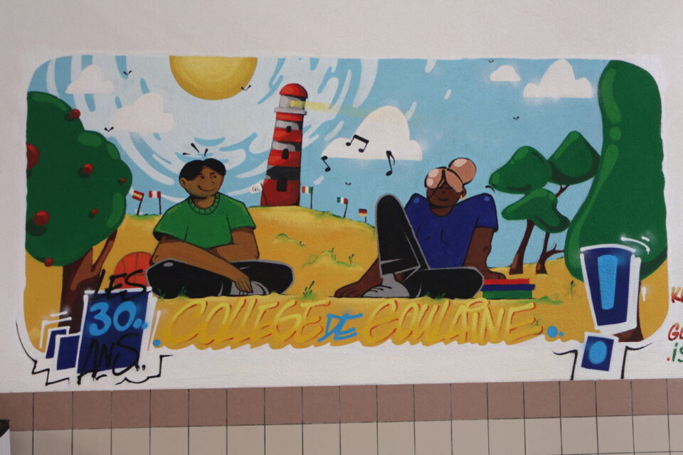 La fresque réalisée pour les 30 ans du collège