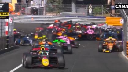en vidéo, le départ catastrophique du GP de Monaco avec un carambolage massif