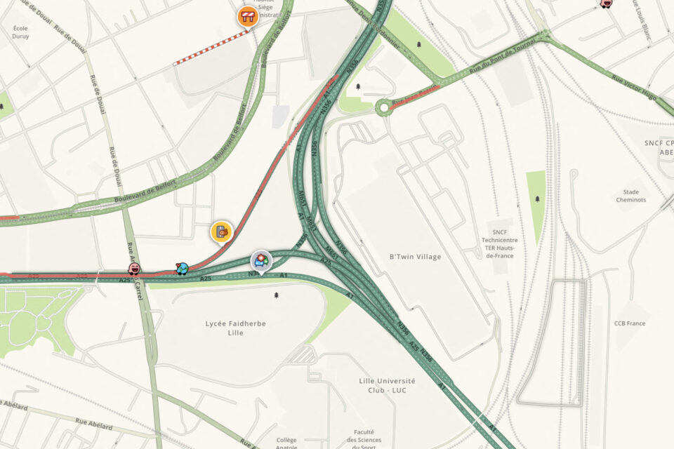L'accident s'est produit au niveau de la jonction entre l'A1 et l'A25.