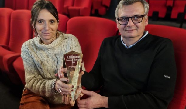 Frédérique Duperret et Ronan Frémondière, les duex co-gérants du Comeodia depuis 2021, ont été sacré par le Trophée de l'exploitant en 2025. Photo Regis Barnes