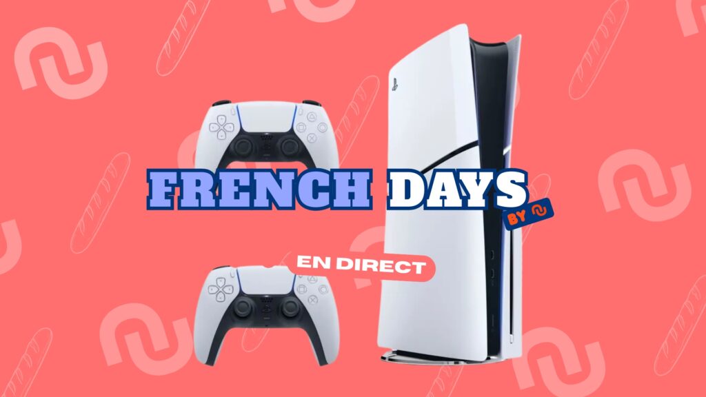 PS5 avec deux manettes DualSense