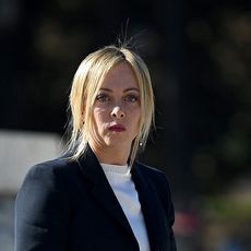 La Première ministre Italienne Giorgia Meloni lors d'une cérémonie pour le soldat inconnu à Rome le 29 octobre 2022.