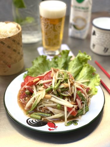 Recette de chef koa thai salade de papaye