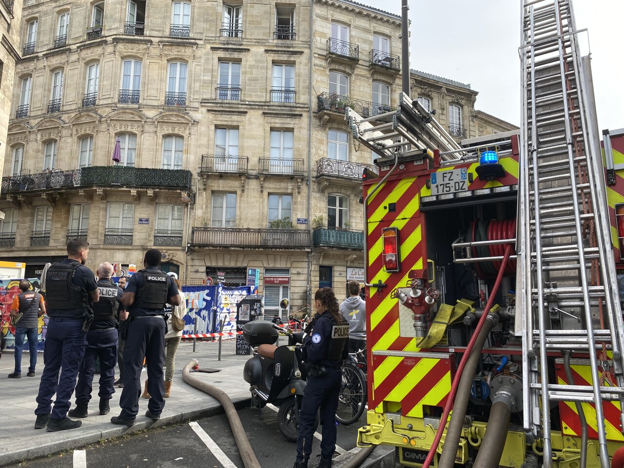 onze personnes évacuées, l'intervention est en cours