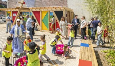 Inauguration du square des Poussins à l'Alma
