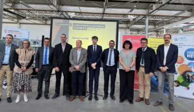 © Denis Meynard - Les intervenants à la cérémonie d’inauguration du laboratoire Cometa à Saint-Etienne.