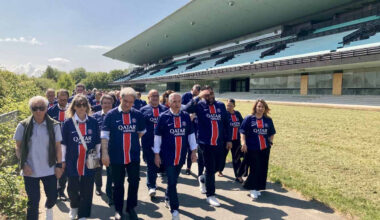 © SDIF - Plusieurs élus se sont rendus à l’ancien hippodrome de Ris-Orangis, pour promouvoir le site, candidat à l'accueil du futur stade du PSG.