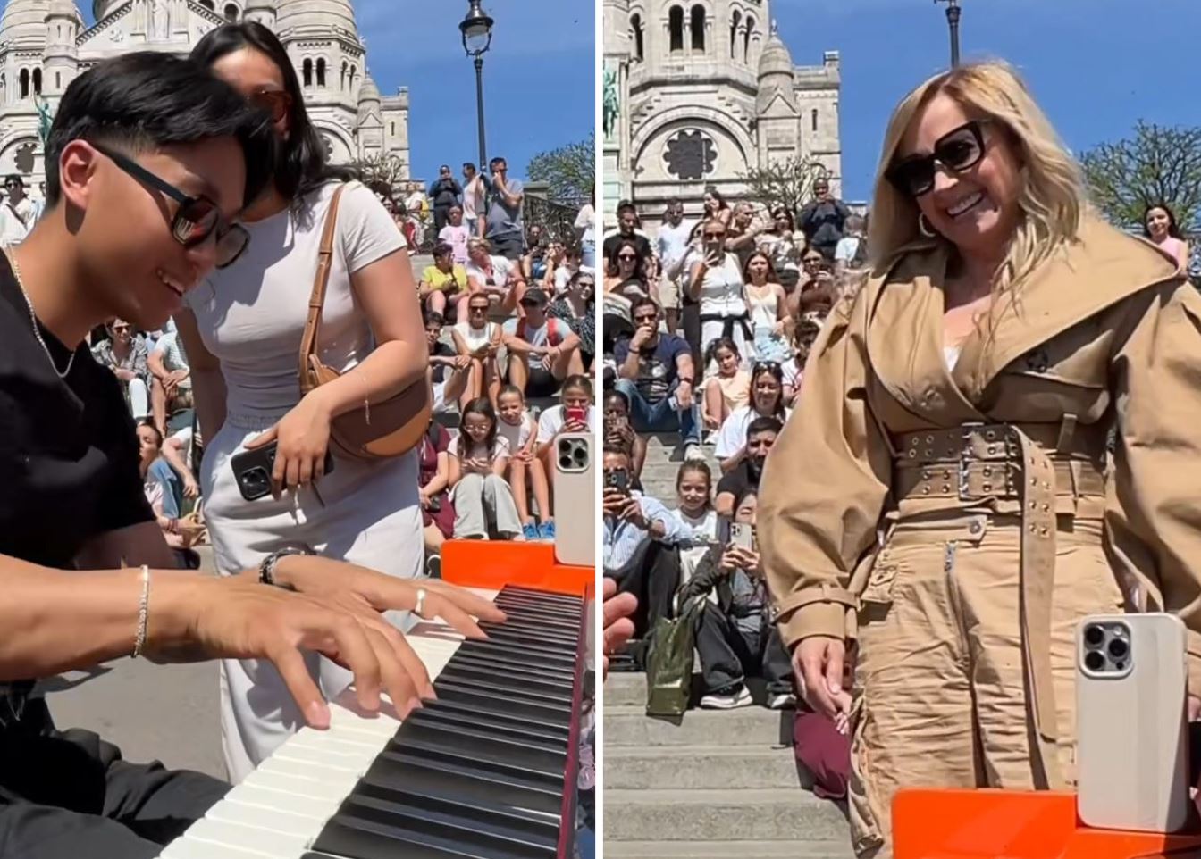 Lara Fabian crée la magie à Montmartre avec une prestation surprise