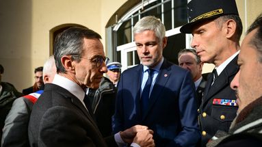 Laurent Wauquiez et Bruno Retailleau ensemble, le 22 novembre 2024.