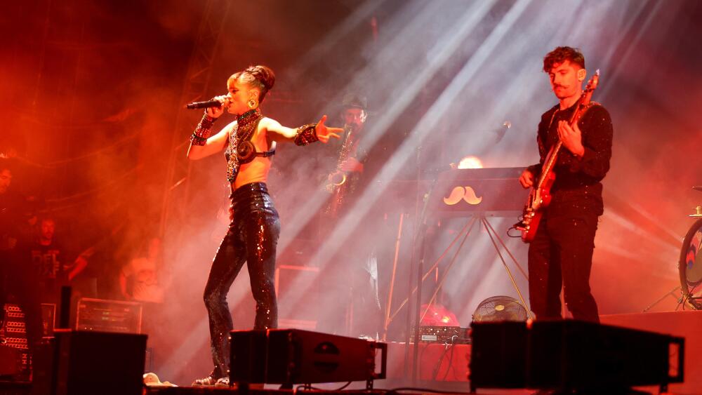 Le groupe Deluxe, ici en concert au festival Super Moustache d'Aix-en-Provence en 2024.