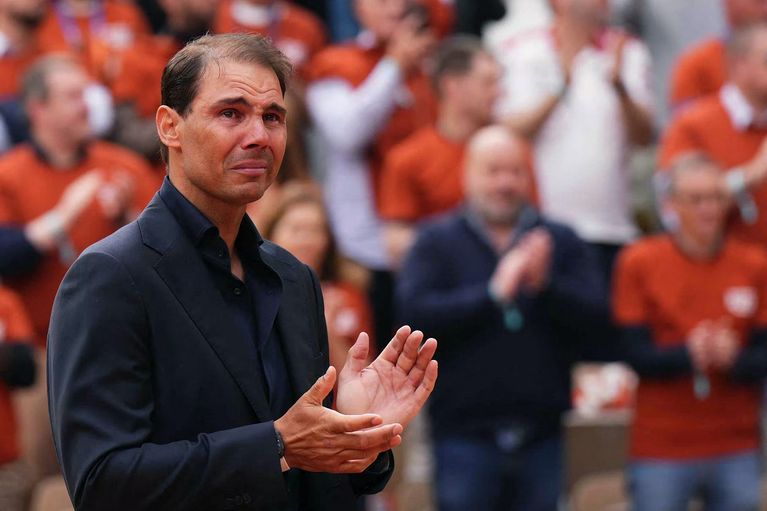 Rafael Nadal à Roland Garros lors de l'hommage qui lui a été rendu le 25 mai 2025 - AFP