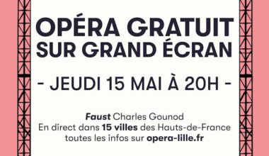 Retransmission en plein-air de l'Opéra "Faust" sur la place du Théâtre de Lille le jeudi 15 mai 2025 à 20h