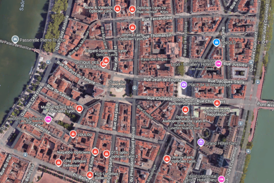 De nombreux opticiens sont déjà présents en Presqu'Ile de Lyon.