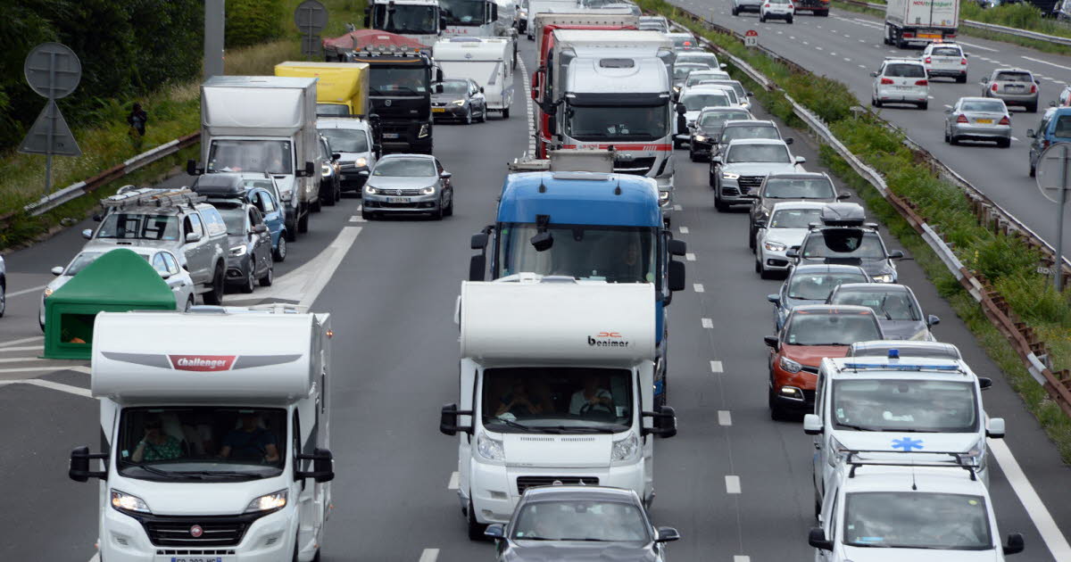 l'enfer sur l'A7 avec plus de 50 km de bouchons