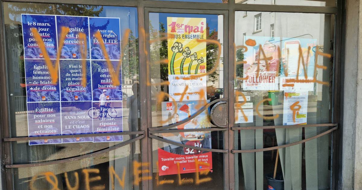 Fontaine. Le local de la CGT tagué