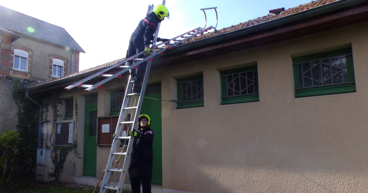 Toulon-sur-Arroux. Formation à l’échelle et au feu pour les sapeurs-pompiers