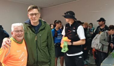 Maxéville. Départ de la marche Nancy-Metz depuis la salle des Cailles Blanches