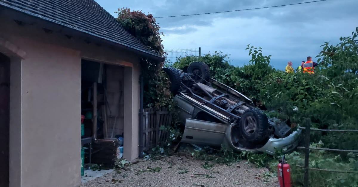 Saint-Étienne-en-Bresse. La voiture part en tonneau et s’arrête dans la cour d’une maison : quatre blessés
