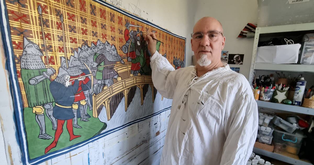 Saint-Chamond. Après Paris et Londres, ses peintures médiévales sont passées à la télé