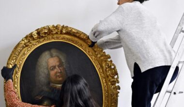 toutes les étapes de la restauration du portrait du roi Stanislas