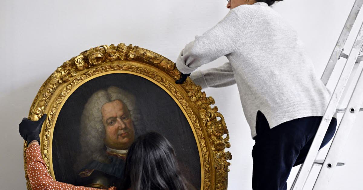 toutes les étapes de la restauration du portrait du roi Stanislas