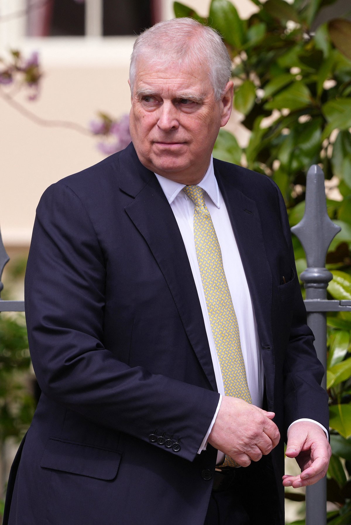 Le prince Andrew lors de la messe du dimanche de Pâques au château de Windsor.