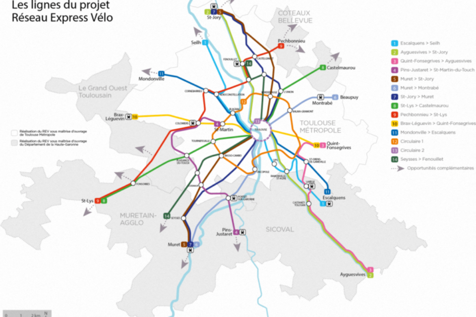 Le réseau express vélo est une pieuvre qui doit s'étendre sur toute l'agglomération toulousaine.