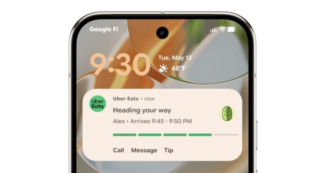 Les Live Updates d'Android 16.