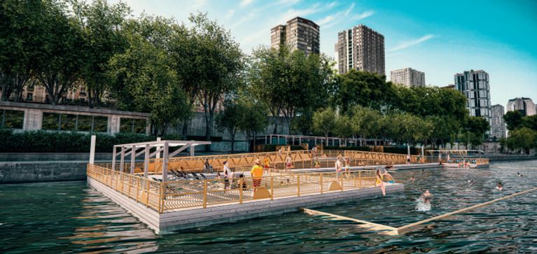Site de baignade dans la Seine à Paris à Grenelle (15e) - Ville de Paris