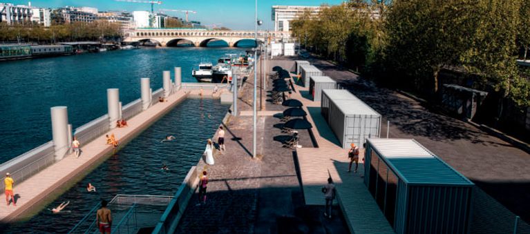 Site de baignade dans la Seine à Bercy (12e) - Ville de Paris