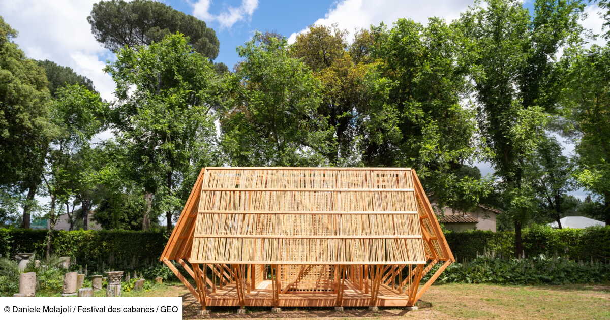 Sous les pins centenaires de Rome, de drôles de cabanes s'installent pour l'été
