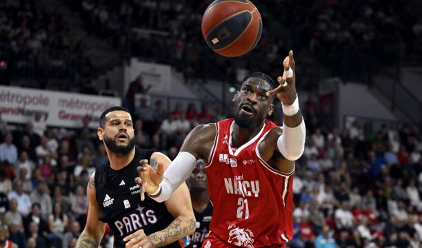 SPORT - CHAMPIONNAT DE FRANCE DE BASKET BALL - BETCLIC ELITE - POULE A - LNB - PRO A - SAISON 2024 - 2025 - 30EME JOURNEE - SASP STADE LORRAIN UNIVERSITE CLUB NANCY BASKET vs PARIS BASKETBALL - SLUC vs PARIS BASKET. Palais des sports Jean Weille, Espace Jean Jacques Eisenbach, Nancy 17 mai 2025.
Shevon THOMPSON.
PHOTO Alexandre MARCHI. 
 Photo Alexandre Marchi