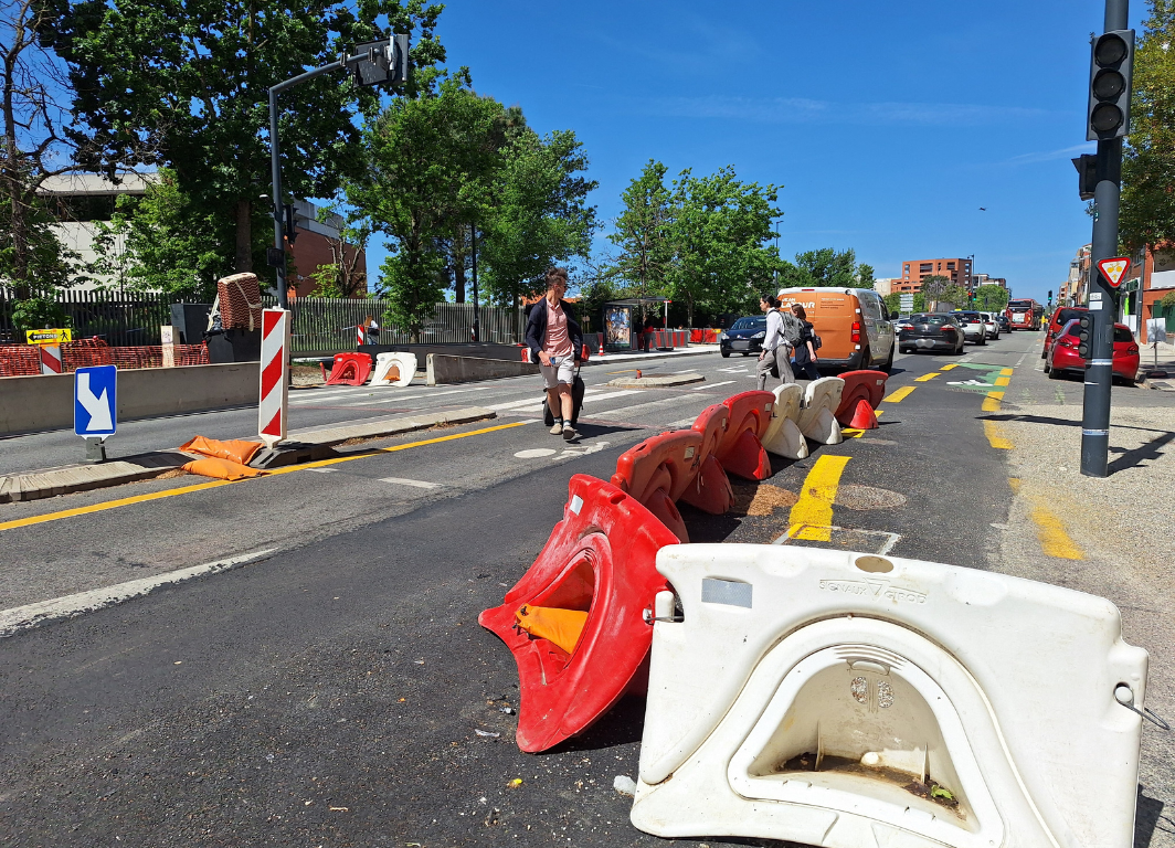 Toulouse. En travaux, cette grande avenue de la rive gauche accueille de nouvelles pistes cyclables