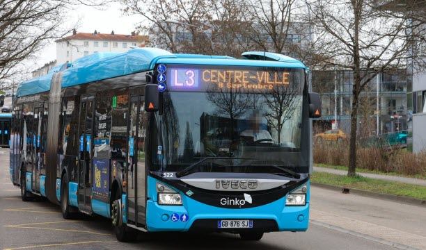 Un bus du réseau Ginko à Besançon. Photo d'illustration Ludovic Laude