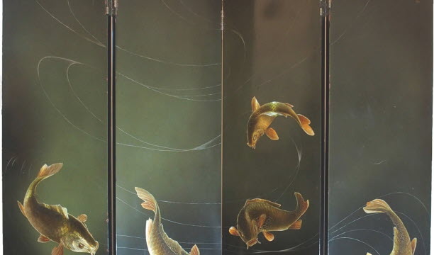 Un paravent décoré en héliophore par Louis Dufay démontrant non seulement son extrême ingéniosité mais aussi un grand talent artistique. Photo des archives Dufay