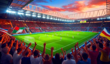 Illustration de l'accueil du Royaume-Uni pour la Coupe du Monde Féminine 2035. Image réalisée par IA.