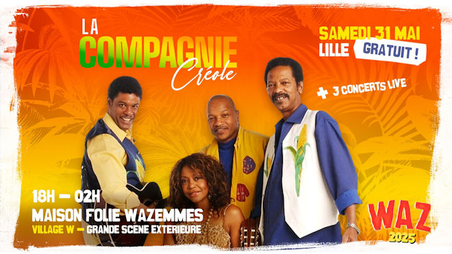 Ce samedi 31 mai 2025, Fête Tropicale Gratuite à Wazemmes avec notamment la Compagnie Créole