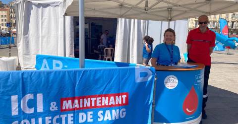 Collecte de sang exceptionnelle sur le Vieux-Port de Marseille