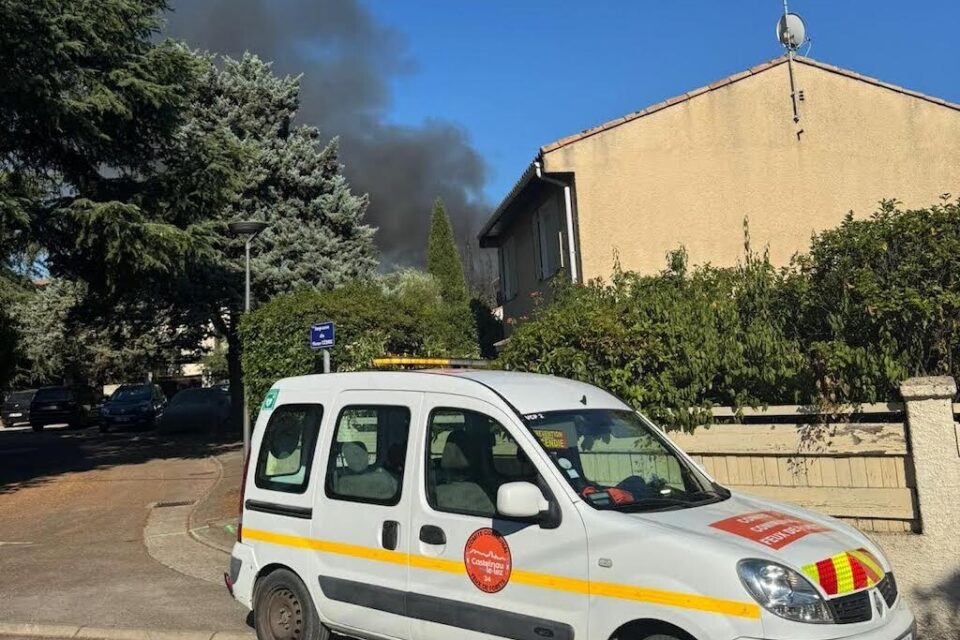 Le Comité communal feux de forêt -CCFF- de Castelnau-le-Lez sur place