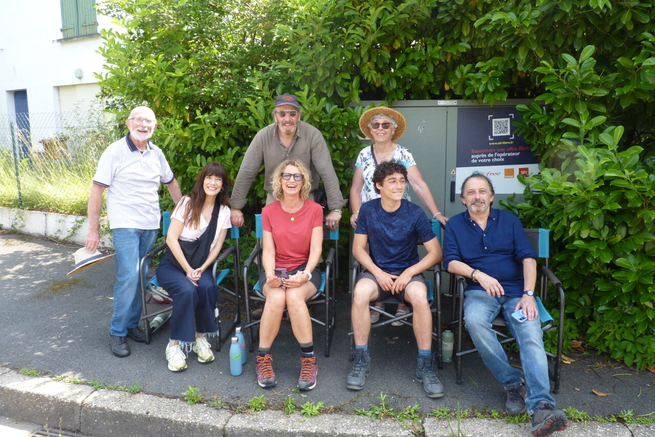 Alexandra Lamy et Mélanie Doutey en tournage dans le Lot, à Figeac et Cahors, pour le film « Compostelle »